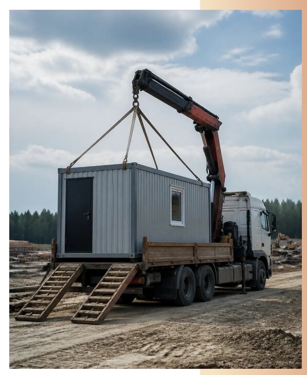 Доставка блок-контейнеров в Лысьве по цене от 8206 р. | БытовкаПрофи-Лсь